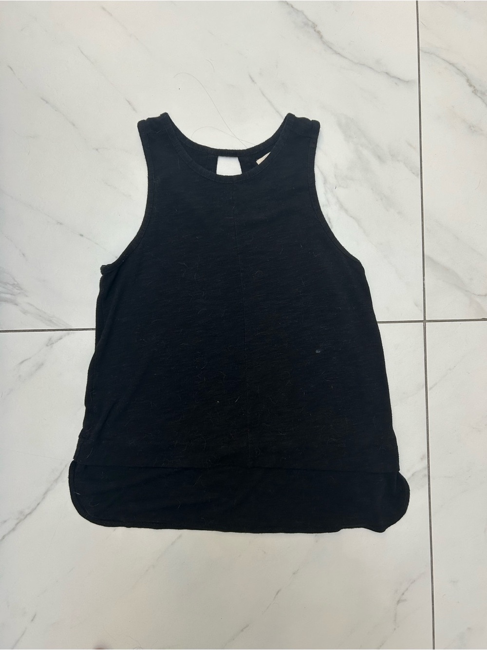 Madewell Black keyhole tank - S